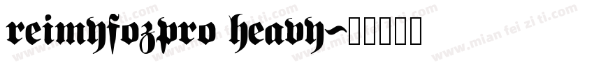 reimyfozpro heavy字体转换